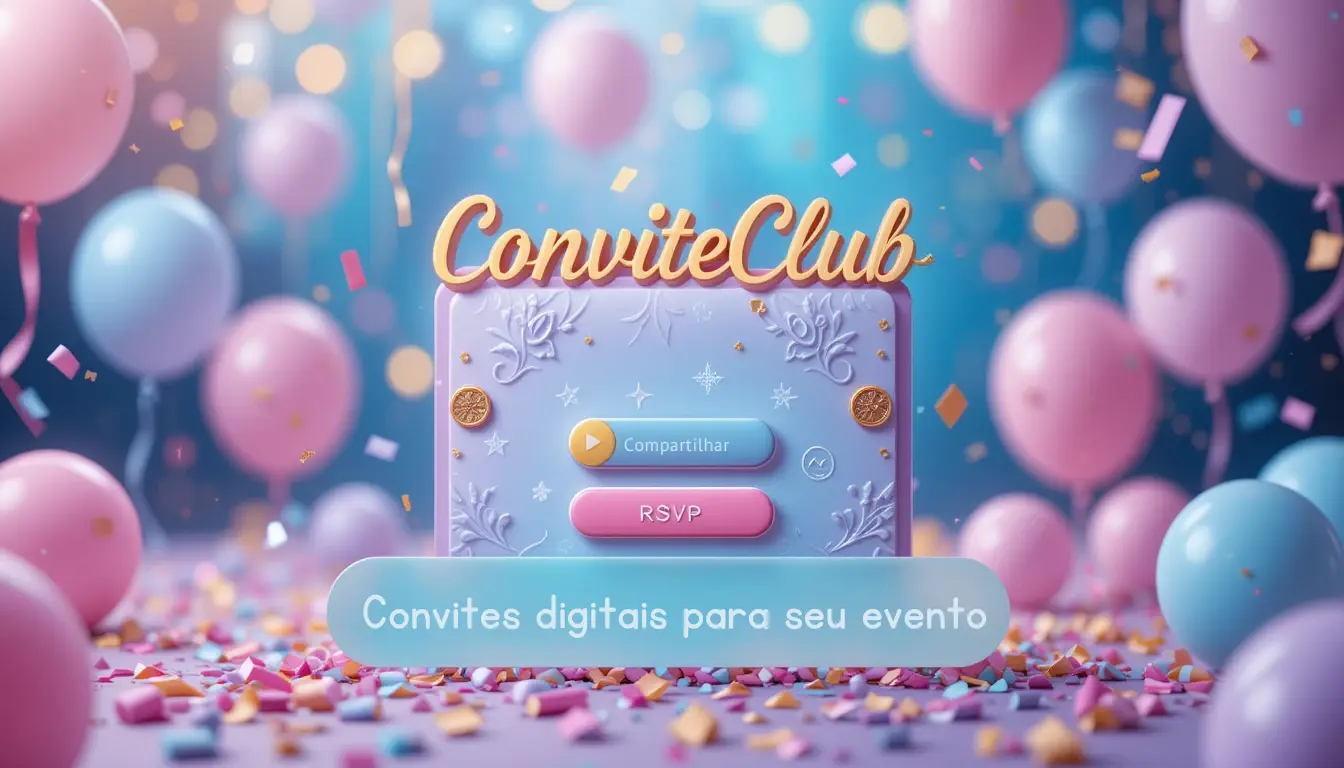 Convites Premium para seu aniversario e casamento Compartilhe sua festa com estilo