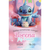 Apresentamos o Convite de Aniversário Stitch, totalmente editável no Canva,