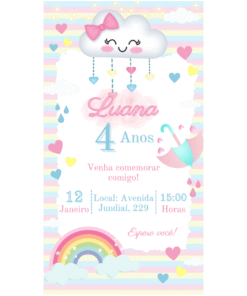 Apresentamos o nosso Convite Chuva de Amor e Chuva de Benção, editável grátis no Canva!