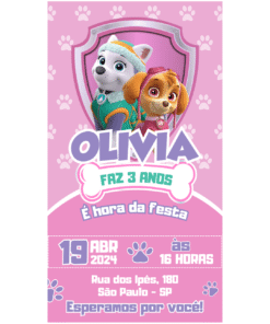 convite skye patrulha canina​