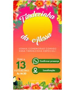 convite de aniversário tardezinha para editar