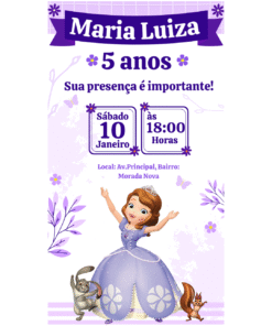 Convite Princesa Sofia Digital