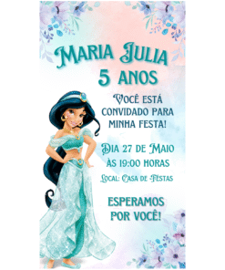Convite Digital Princesa Jasmine