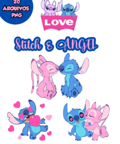 Stitch e Angel PNG