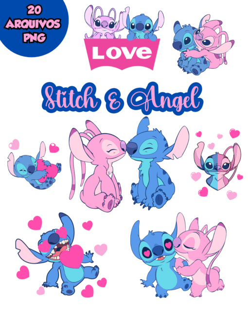 Stitch e Angel PNG