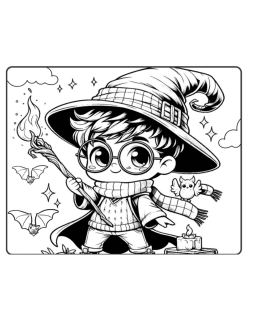 Livro de Colorir Harry Potter KAWAII em PDF - Imagem 3