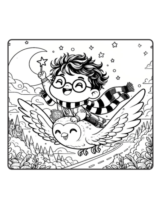 Livro de Colorir Harry Potter KAWAII em PDF - Imagem 2