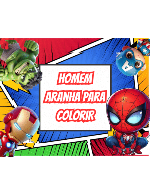 desenho para colorir do homem aranha