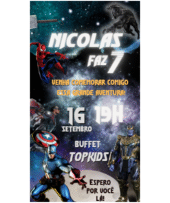 convite super heróis para editar