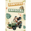 Convite Animado Mickey Safari