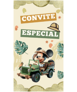Convite Animado Mickey Safari