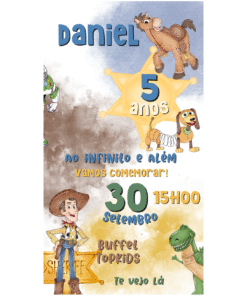 convite Toy Story para editar