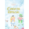 Convite Animado Alice no País das Maravilhas