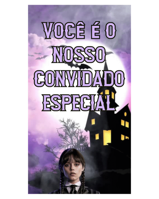 Convite Animado Wandinha!