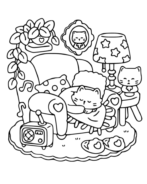 Cat Life Livro de Colorir Adulto - Imagem 3
