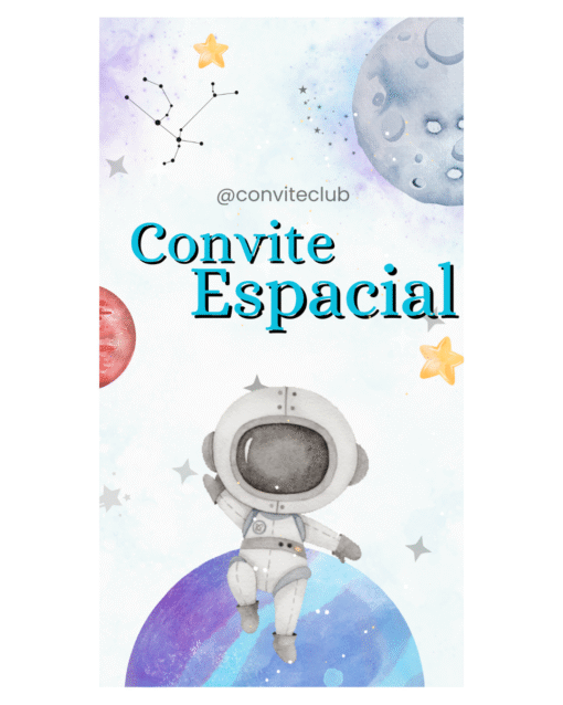Convite Animado Astronauta