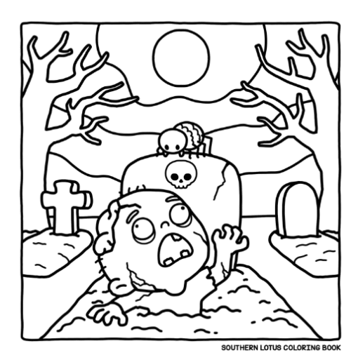 Livro de Colorir em PDF – Spooky Vibes Cute 40 Páginas - Imagem 2