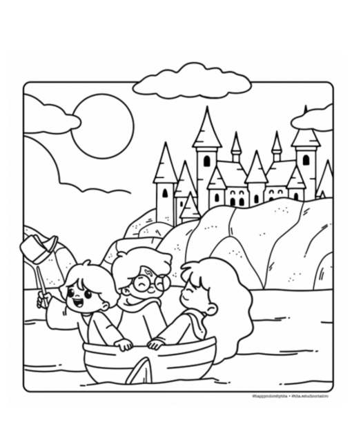 Livro de Colorir em PDF Inspirado em Harry Potter – 34 Páginas Mágicas! - Imagem 2