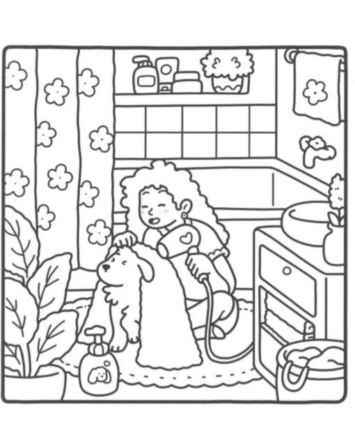 Girl Moments Coloring Book em PDF – Momentos Femininos Para Colorir com Estilo! - Imagem 3