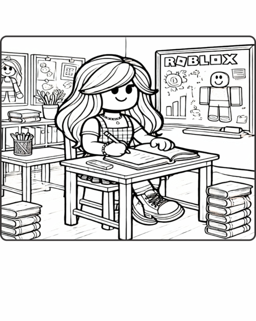 Livro para Colorir Roblox em PDF – 50 Páginas de Diversão Criativa! - Imagem 3