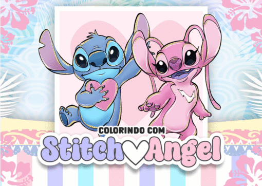 Livro de Colorir Stitch e Angel em PDF