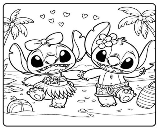Livro de Colorir Stitch e Angel em PDF - Imagem 3