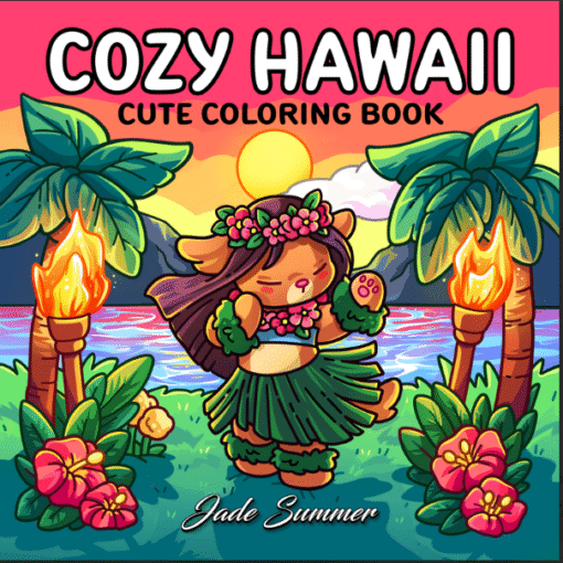 Livro de Colorir Cozy Hawaii