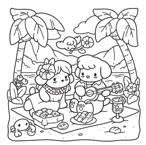 Livro de Colorir Cozy Hawaii - Imagem 3
