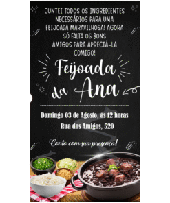 Convite Para Feijoada Editável