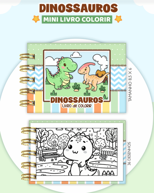 Mini Livro Chaveiro Dinossauros PDF