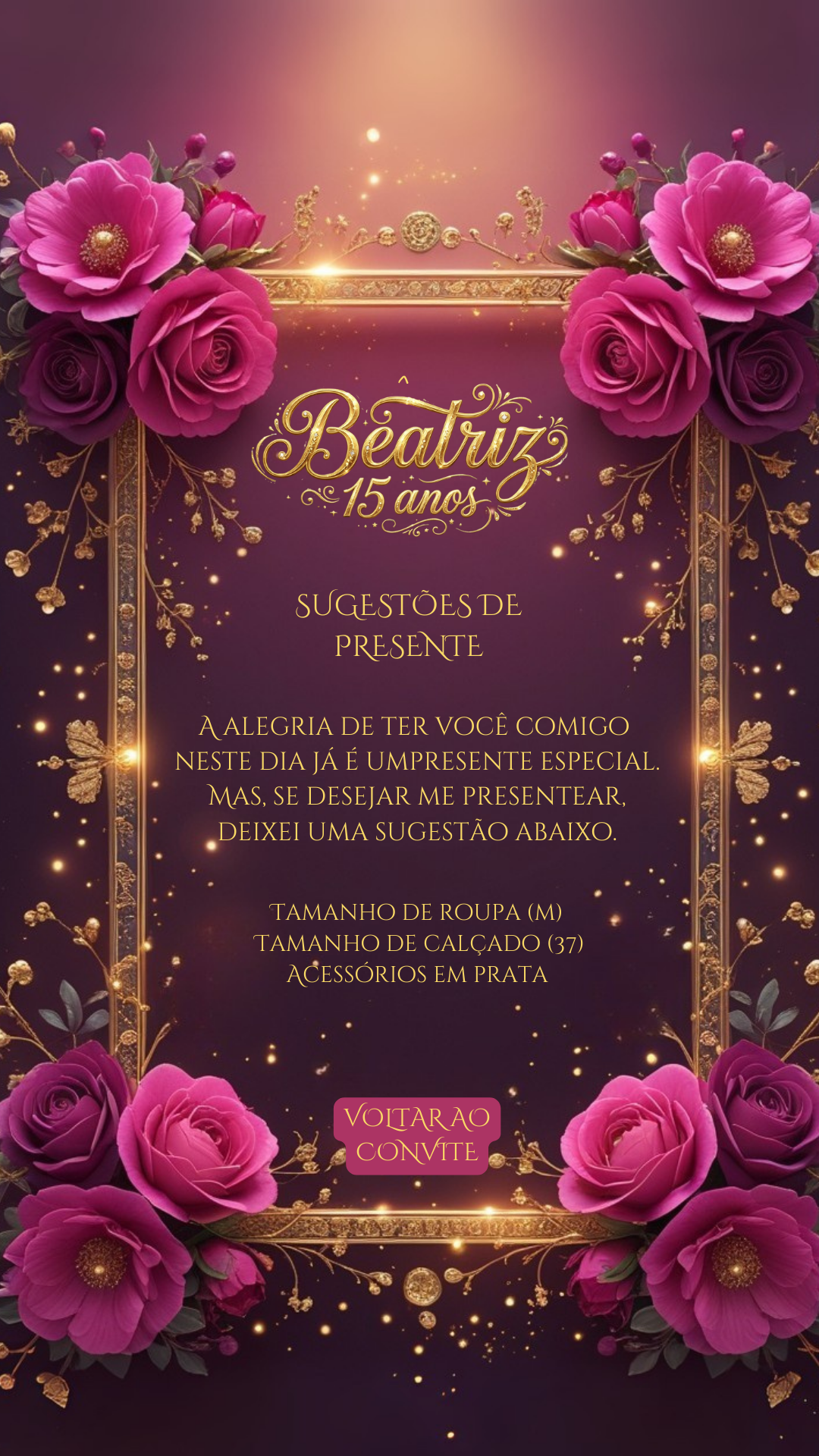 Sugestões de presente Beatriz