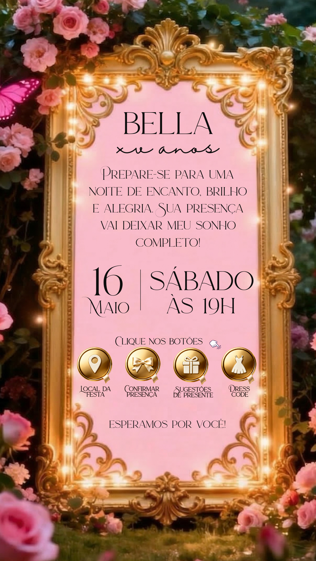 Tela de botões Bella